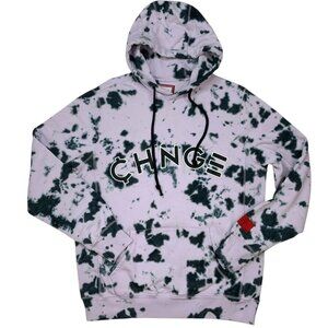 CHNGE Violet Splotch Tie dye University Hoodie Sweatshirt M Pullover